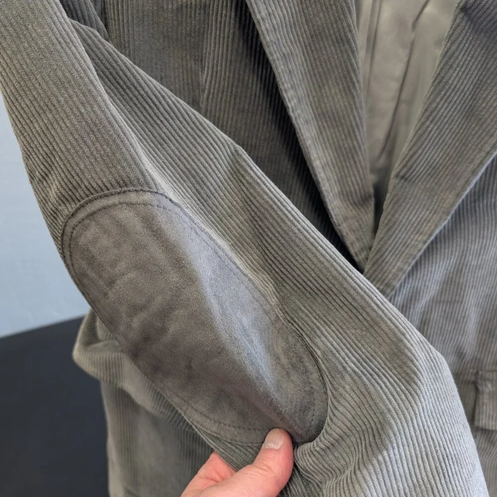 Pendleton Corduroy & Suede Western Sport Coat Jacket Grey Men's 40 Long - Picture 3 of 10